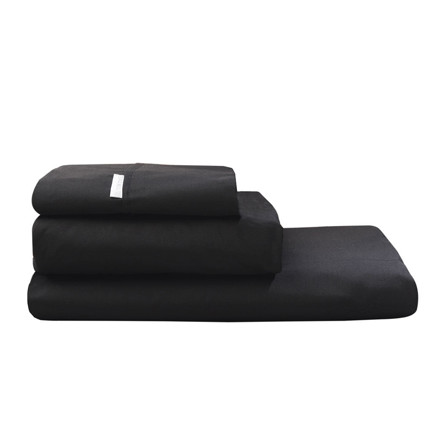 Picture of Logan & Mason 250TC Percale Black Fitted Sheet