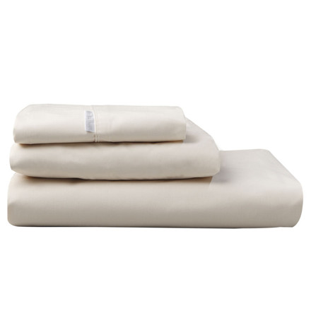 Picture of Logan & Mason 250TC Percale Cream Fitted Sheet
