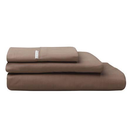 Picture of Logan & Mason 250TC Percale Mocha Fitted Sheet