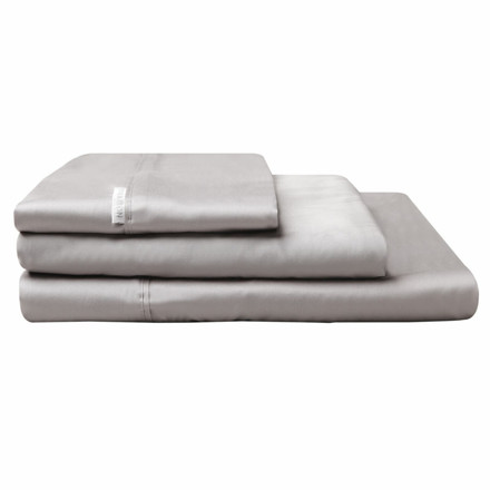 Picture of Logan & Mason 400TC Cotton Sateen Pewter Fitted Sheet