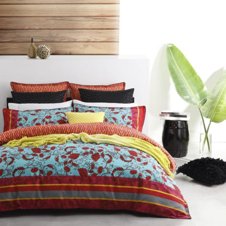 Picture of Logan & Mason Tadashi Red Quilt Cover Set