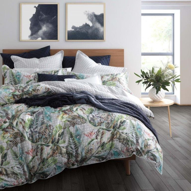Picture of Logan & Mason Juniper Green Quilt Cover Set For Queen Bed