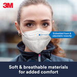 Picture of 3M Nexcare KN95 Respirator White Face Mask 1's