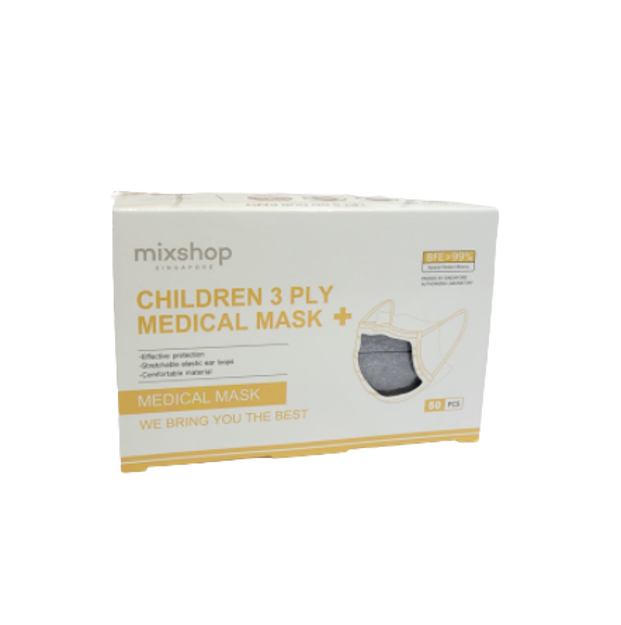 Picture of Mixshop Disposable Medical Mask 3-ply Kids Earloop Grey 50's