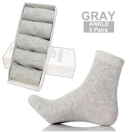 Picture of Mixshop Cotton Socks Classic Men Ankle 5 pairs/set Grey