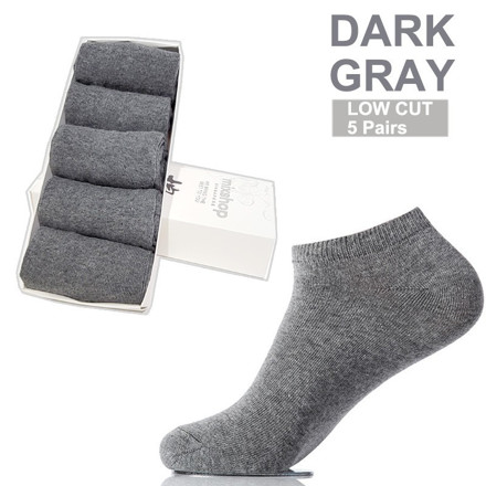 Picture of Mixshop Cotton Socks Classic Men Low Cut 5 pairs/set Dark Grey