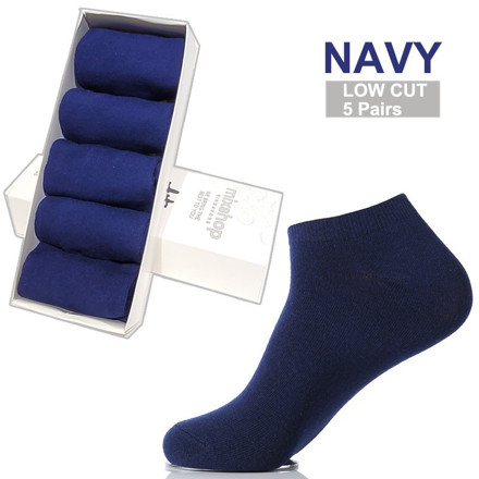 Picture of Mixshop Cotton Socks Classic Men Low Cut 5 pairs/set Navy