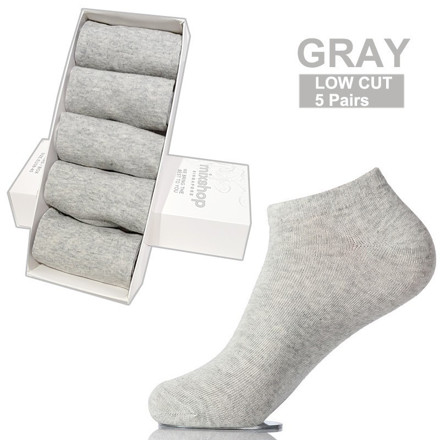 Picture of Mixshop Cotton Socks Classic Men Low Cut 5 pairs/set Grey