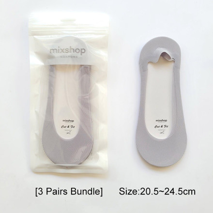 Picture of Mixshop Invisible Socks 3 pairs/set Grey