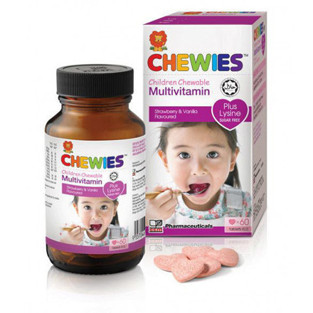 Picture of Chewies Multivitamin + Lysine - Strawberry