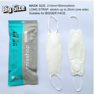 Picture of Mixshop KF94 Face Mask 4-ply Adult Earloop White Big Size 10's