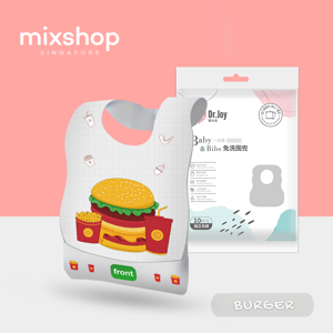 Picture of Mixshop Waterproof Disposable Feeding Baby Bibs Burger 10's #1107