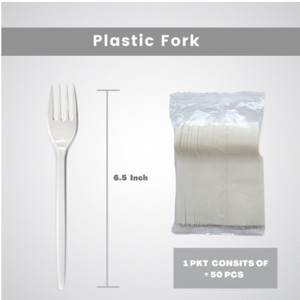 Picture of Mixshop Hi Quality Disposable Plastic Fork 50's