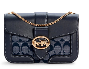 Picture of COACH Georgie Crossbody In Signature Chambray Navy