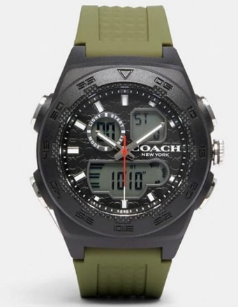 Picture of COACH C100 Watch, 45mm Army Green
