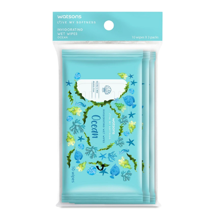 Picture of Watsons Invigorating Wet Wipes - Ocean 3's