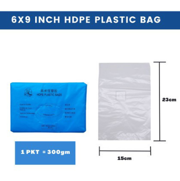 Picture of Mixshop Hi-Quality Food Grade HDFE Plastic Bags Blue 6*9" 300gm