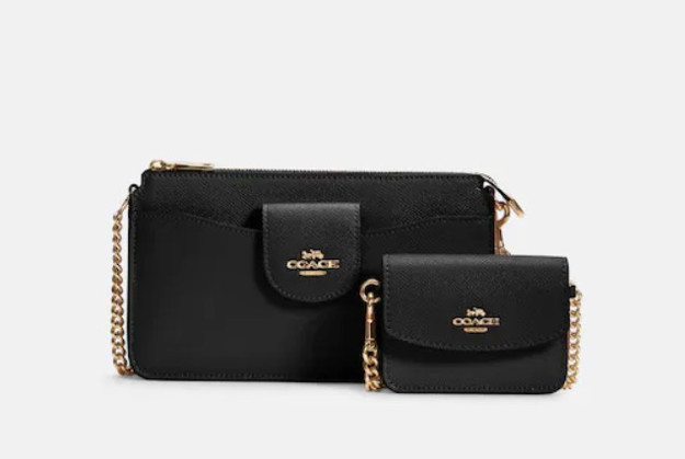 Coach Poppy Crossbody Handbag with matching wallet - Gem