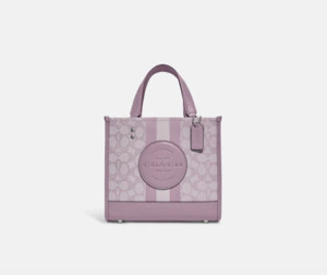 Picture of COACH Dempsey Tote 22 In Signature Jacquard With Stripe And Coach Patch