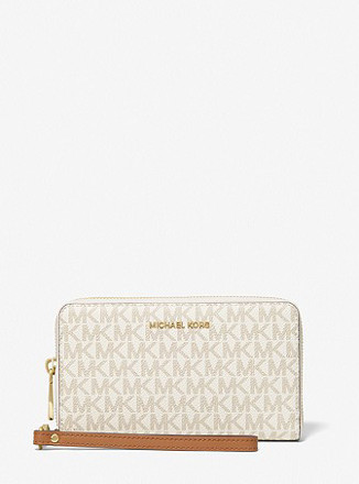 Picture of MICHAEL KORS Large Logo and Leather Wristlet