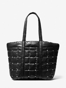 Picture of MICHAEL KORS Stirling Extra-Large Studded Quilted Recycled Polyester Tote Bag