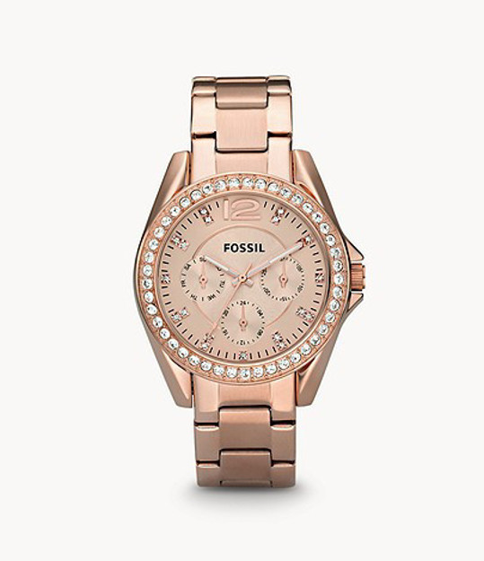 Picture of FOSSIL Riley Multifunction Rose-Tone Stainless Steel Watch