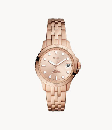 Picture of FOSSIL FB-01 Three-Hand Date Rose Gold-Tone Stainless Steel Watch