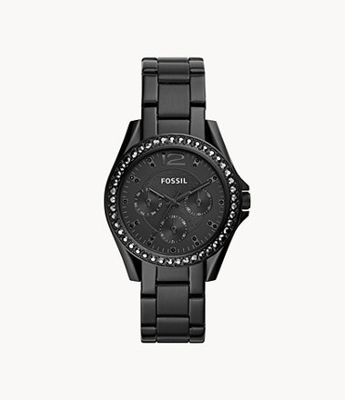 Picture of FOSSIL Riley Multifunction Black Stainless Steel Watch