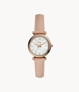 Picture of FOSSIL Carlie Mini Three-Hand Blush Leather Watch