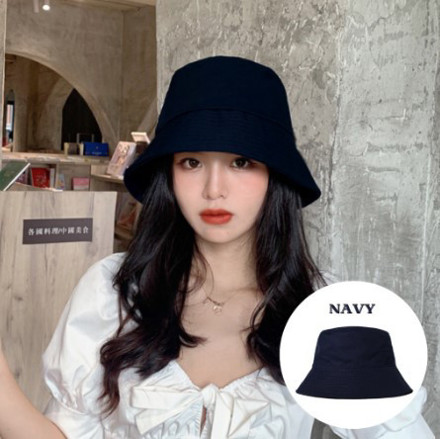 Picture of Mixshop Unisex Korean Summer Bucket Hat Navy