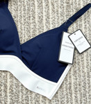 Picture of Kissy Two-Colour Back Buckle Bra White + Blue