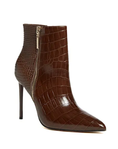 Picture of GUESS Croc Leather Zipper Bootie