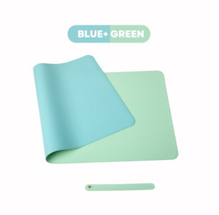 Picture of Mixshop Premium Leather Large Mouse/Desk Pad Aqua Blue + Light Green 100 x 50cm