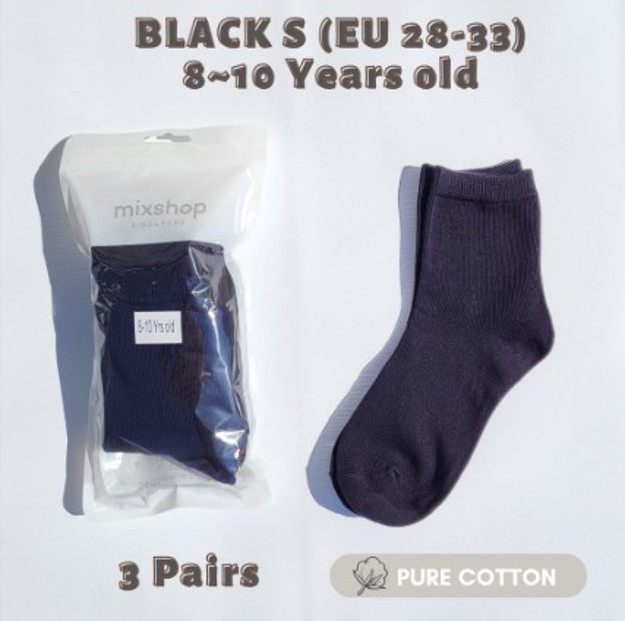 Picture of Mixshop Basic School Socks Black S (EU 28-33) 8 - 10 years old