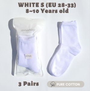 Picture of Mixshop Basic School Socks White S (EU 28-33) 8 - 10 years old