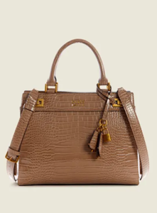 Picture of GUESS Katey Crocodile-Embossed Luxury Satchel