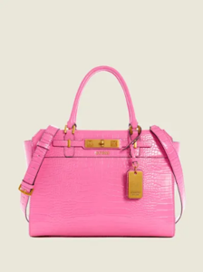 Picture of GUESS Raffie Crocodile-Embossed Carryall