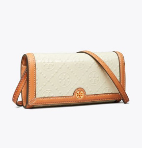Picture of TORY BURCH T MONOGRAM PATENT EMBOSSED WALLET CROSSBODY