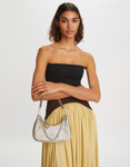 Picture of TORY BURCH 151 MERCER METALLIC SMALL CRESCENT BAG