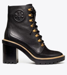 Picture of TORY BURCH MILLER MIXED-MATERIALS LUG SOLE BOOT