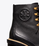 Picture of TORY BURCH MILLER MIXED-MATERIALS LUG SOLE BOOT