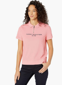Picture of TOMMY HILFIGER - Womens Women's Adaptive Polo Shirt with Zipper Closure
