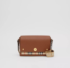 Picture of BURBERRY Vintage Check and Leather Note Crossbody Bag