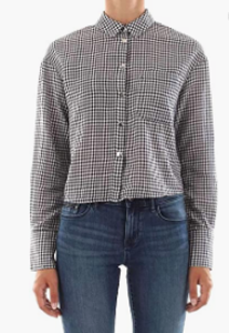 Picture of TOMMY HILFIGER - Womens Gingham Shirt Crop Top