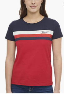Picture of TOMMY HILFIGER - Womens Short Sleeve Crewneck Tee Shirt
