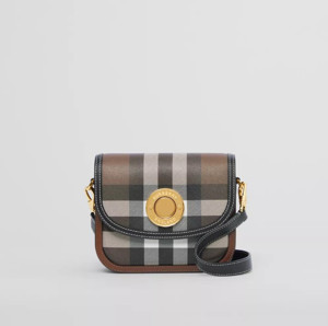Picture of BURBERRY Check and Leather Small Elizabeth Bag