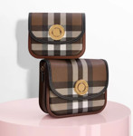 Picture of BURBERRY Check and Leather Small Elizabeth Bag