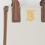 Picture of BURBERRY Canvas and Leather Micro Frances Tote