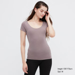 Picture of Uniqlo AIRism Scoop Neck Short Sleeve T-Shirt