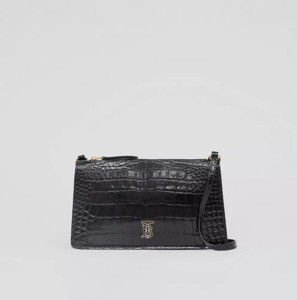Picture of BURBERRY Embossed Leather Mini TB Shoulder Pouch